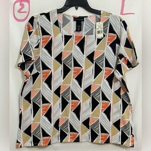 Alfred Dunner Geometric Print Top